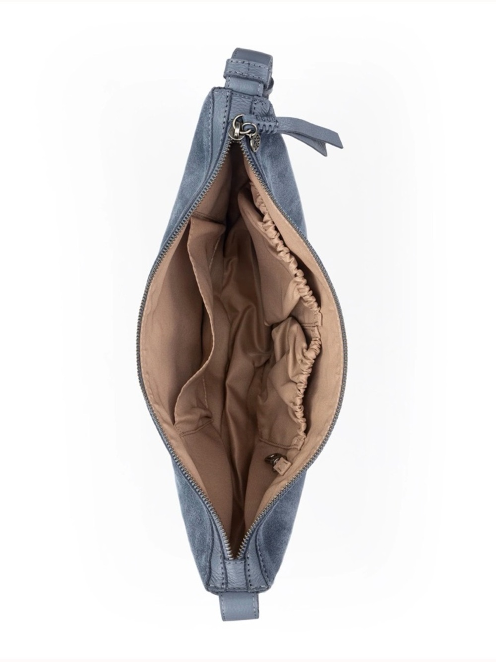 The Sak Large Tess Suede Crescent Sling Crossbody in Maritime Blue - Picture 10 of 10